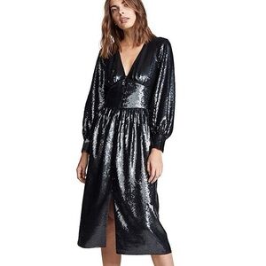 Joie Midnight Sequin Long Sleeve Dress